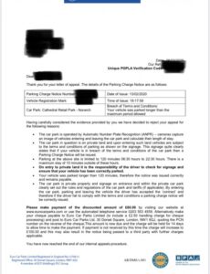 Penalty Charge Notice Template Word Sample