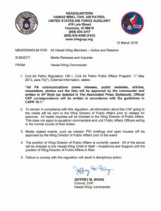 Printable Civil Air Patrol Memorandum Template Doc