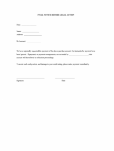 Printable Legal Notice Template Pdf