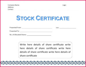 Printable Share Transfer Notice Template Pdf Example