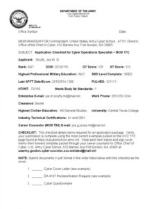 Professional Army Information Memorandum Template Pdf Example