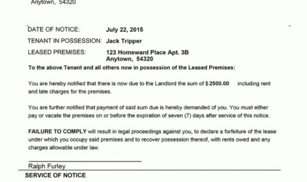 Professional Failure To Pay Rent Notice Template Doc