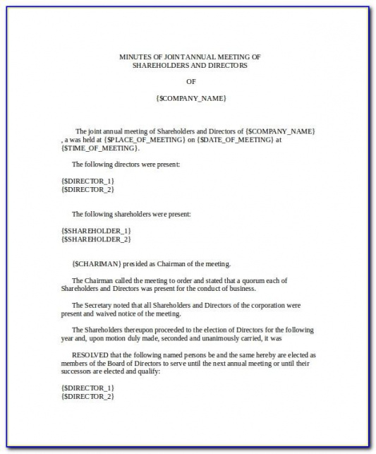 notice of shareholders meeting template