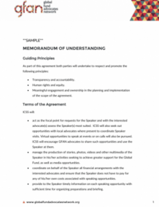 Costum International Memorandum Of Understanding Template Word Example