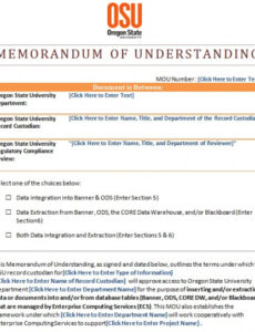 Free International Memorandum Of Understanding Template Excel