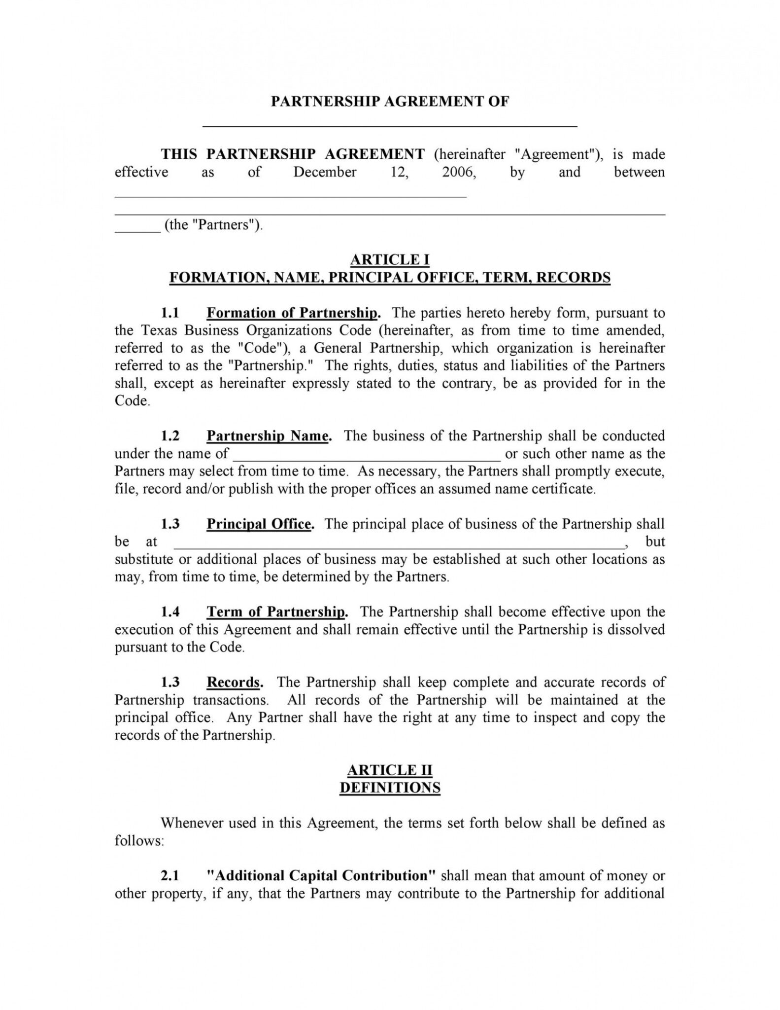 Channel Partner Agreement Template