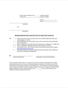 Costum Army Memorandum Of Soldier Agreement Template Pdf Example