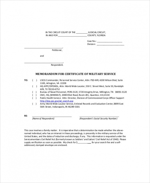 Costum Army Memorandum Of Soldier Agreement Template Pdf Example