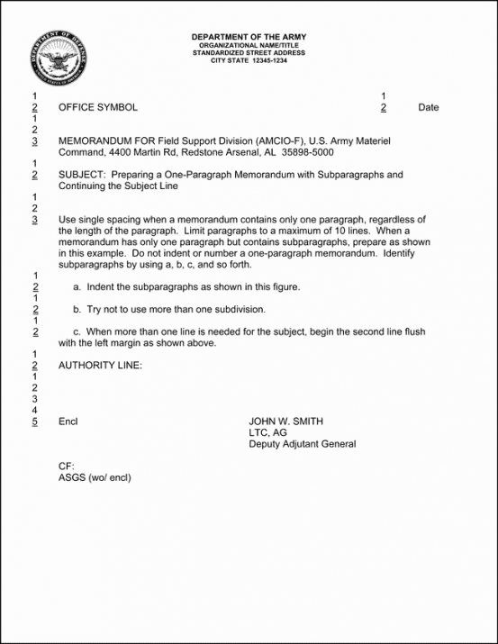 Editable Army Memorandum Of Soldier Agreement Template