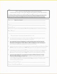 Offering Memorandum Investment Template Word