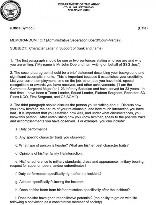 Printable Army Memorandum Of Soldier Agreement Template Doc