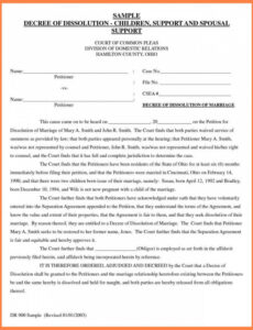 Best Memorandum Of Understanding Divorce Template Excel