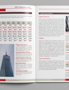 Editable Commercial Real Estate Offering Memorandum Template Excel Example