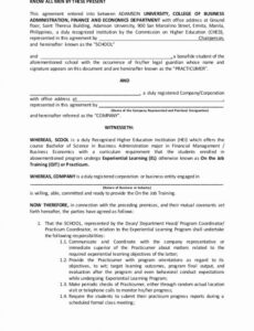 Free Memorandum Of Understanding Divorce Template Pdf Example