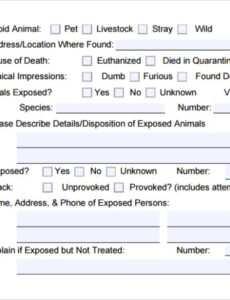 Animal Report Template Word Sample