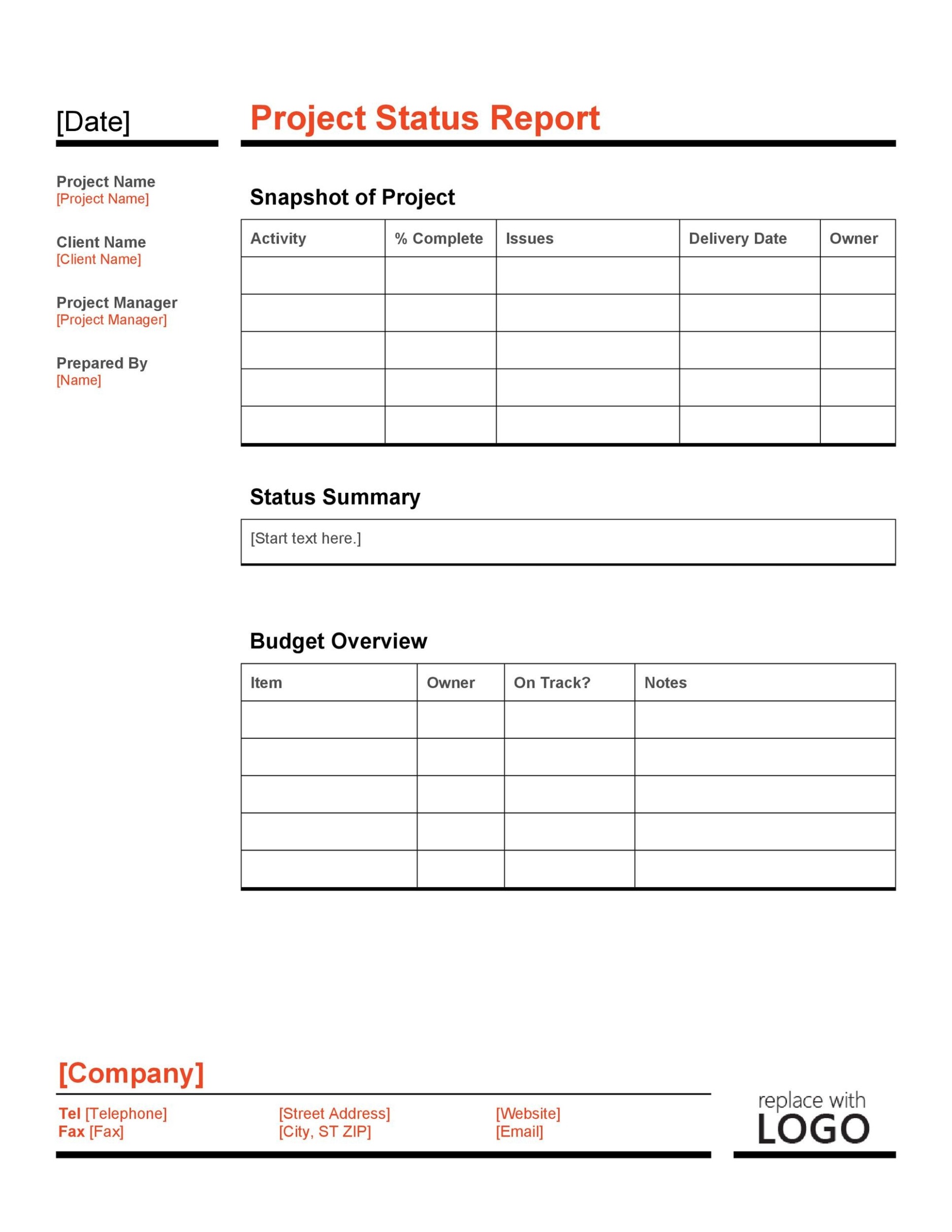 Best Client Report Template Doc Sample