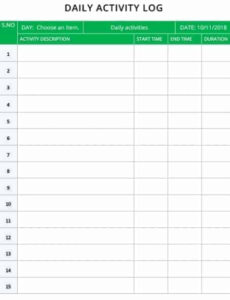 Best Daily Activity Report Template Pdf