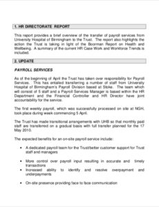 Best Hr Report Template Doc Sample