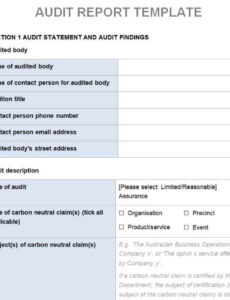 Best Template For Audit Report Pdf Example