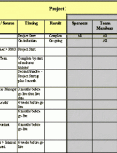 Communication Matrix Report Template Word Example