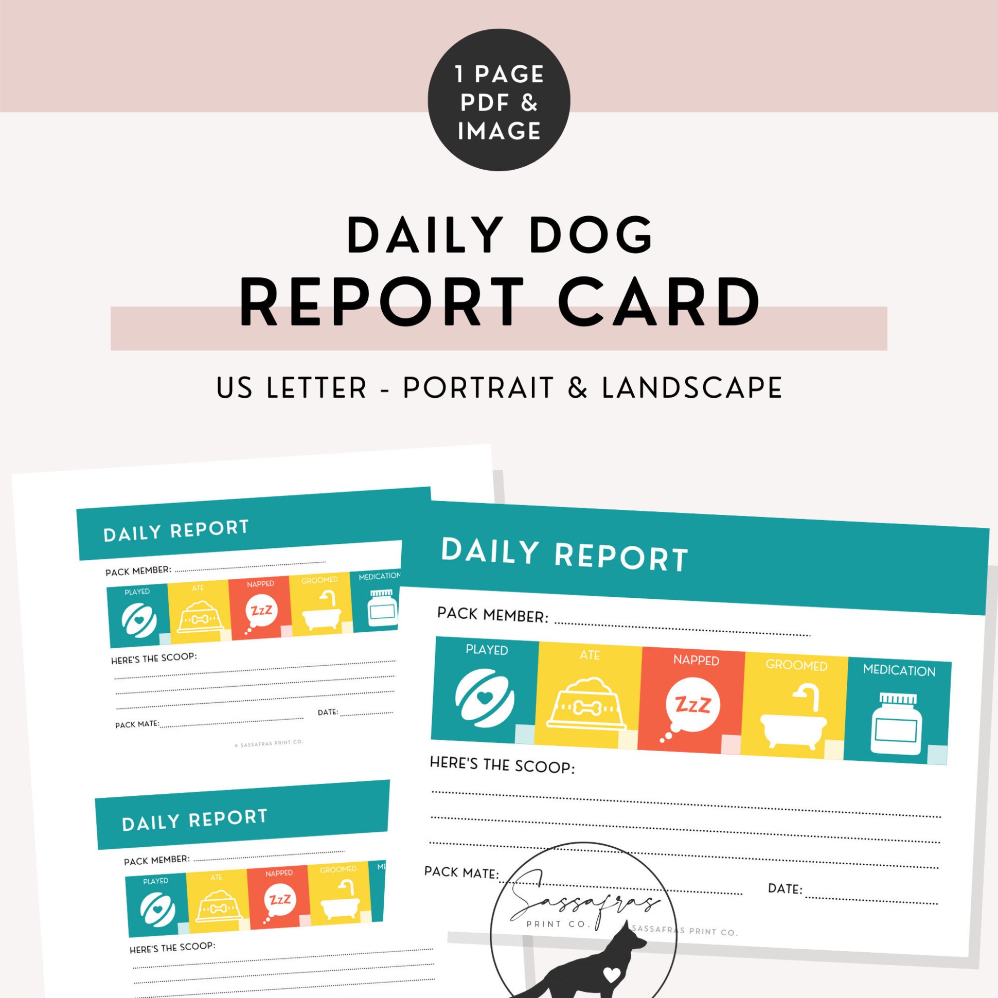 Costum Doggy Report Card Template Pdf
