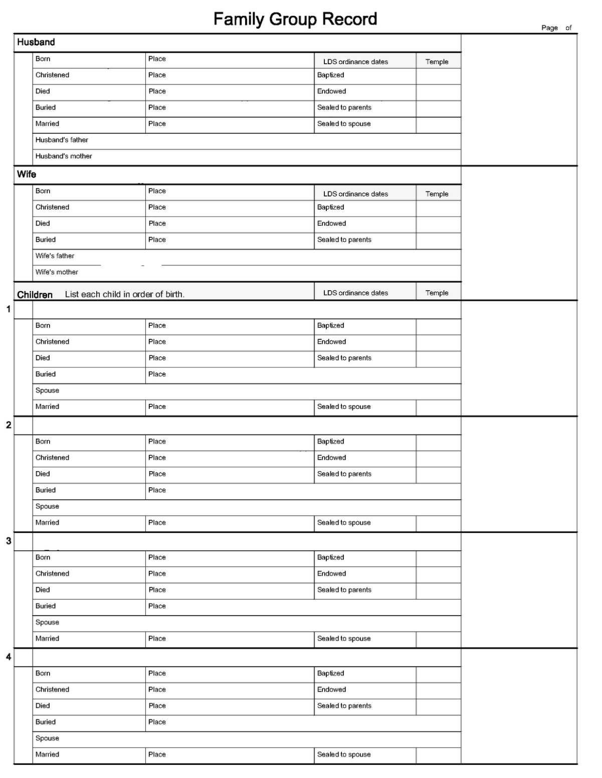 Costum Genealogy Report Template Excel Example