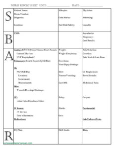 Costum Icu Report Sheet Template Pdf Example