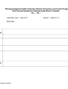 Costum Internal Audit Report Template  Sample