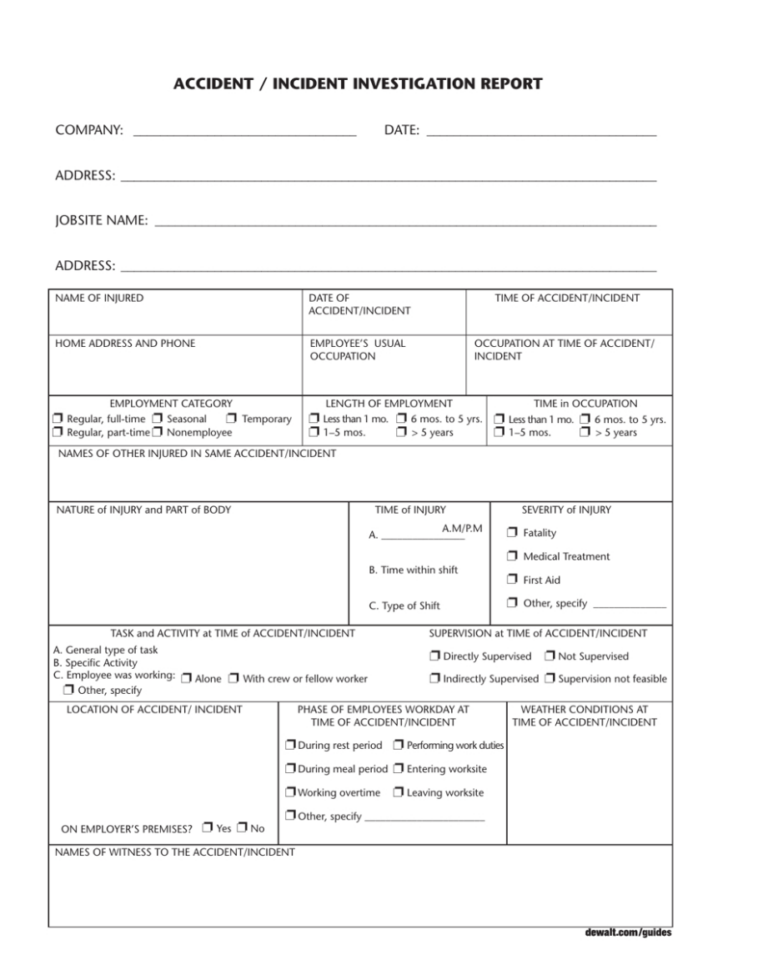 Costum Internal Investigation Report Template Doc - Tacitproject