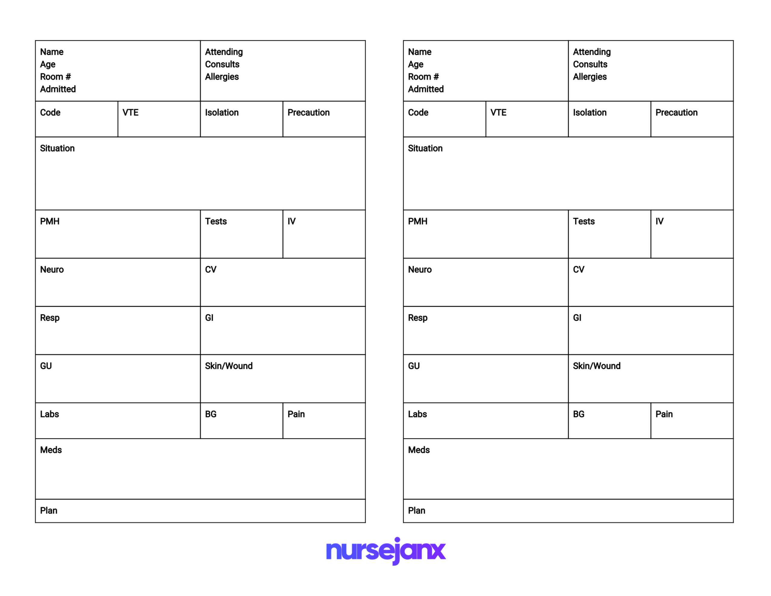 Costum Nursing Assistant Shift Report Template Pdf