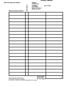 Costum Quarterly Payroll Report Template Excel