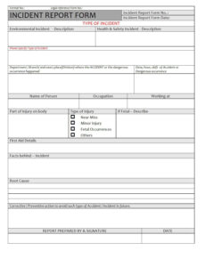 Cyber Incident Report Template Excel Sample