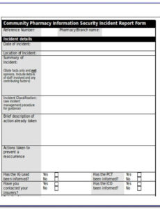 Cyber Incident Report Template Pdf Sample