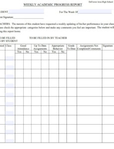 Editable Behavior Report Template Pdf Example