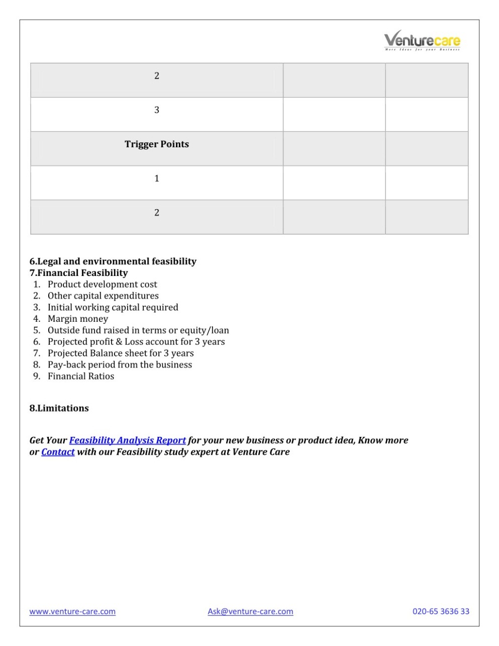 Editable Feasibility Report Template Excel Example