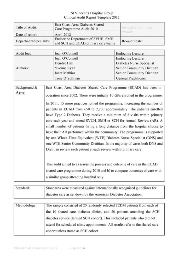 Editable Internal Audit Report Template PDF Example - Tacitproject