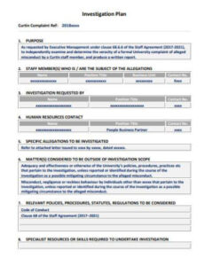 Editable Internal Investigation Report Template Pdf Example