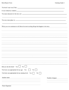 Editable Nonfiction Book Report Template Excel Sample