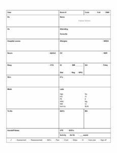 Editable Nursing Bedside Shift Report Template Excel Example