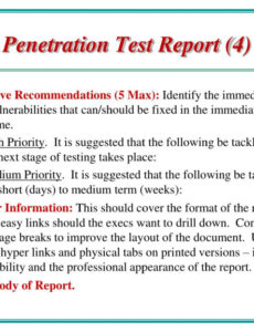 Editable Penetration Test Report Template  Sample
