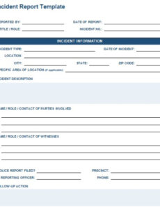 Editable Police Report Template For Students Word Example