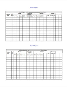 Editable Quarterly Payroll Report Template Excel Example