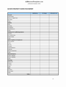 Editable Roof Inspection Report Template Excel Sample