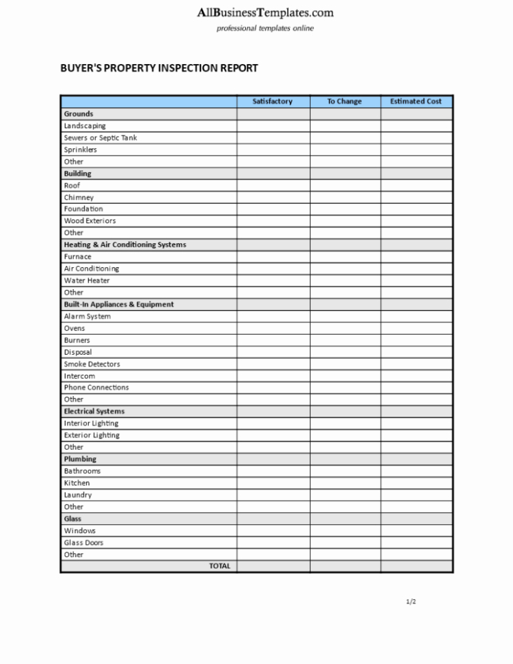 Editable Roof Inspection Report Template Excel Sample