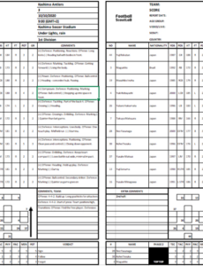 Football Scouting Report Template Word Example