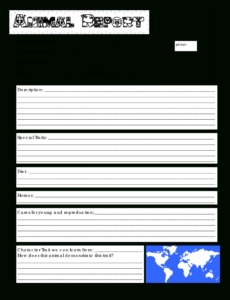 Free Animal Report Template  Sample