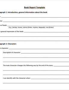 Free Book Report Template Doc Sample