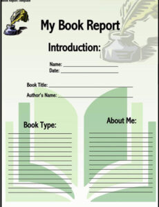 Free Book Report Template For 5Th Graders Excel Example