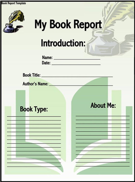 Free Book Report Template For 5Th Graders Excel Example - Tacitproject