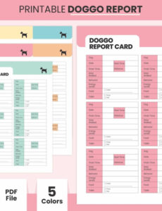 Free Doggy Report Card Template